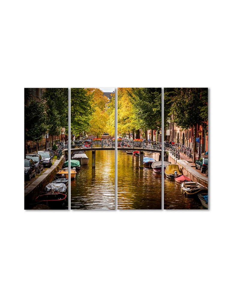 

Модульная картина Artel «Амстердам Рейн канал в Нидерландах» 4 модуля 70x105 см