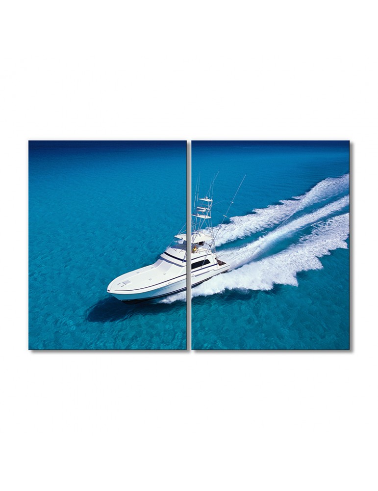 

Модульная картина Artel «Белая лодка на прозрачной голубой воде моря» 2 модуля 60x90 см