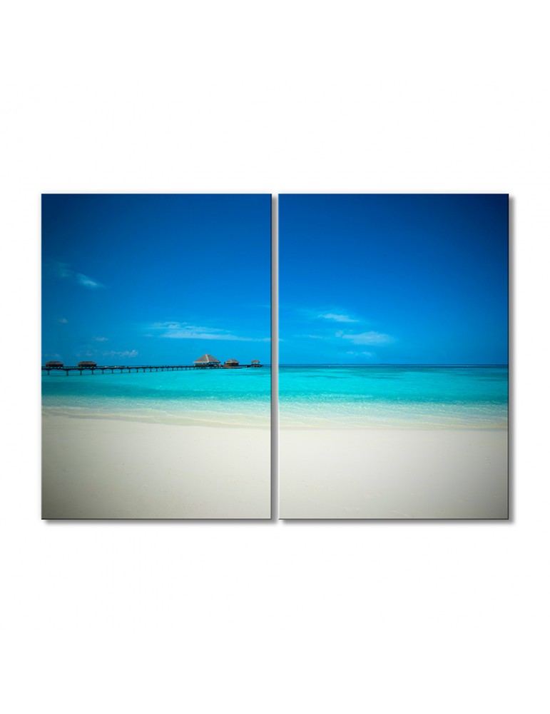 

Модульная картина Artel «Белый пляж и океан» 2 модуля 50x75 см