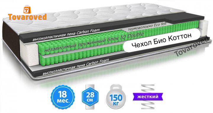 

Матрас ортопедический 120х190 Sleep&Fly ORGANIC Delta