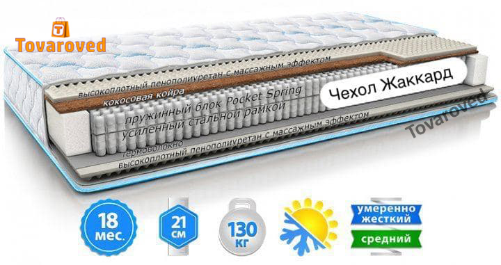 

Матрас ортопедический 120х200 Sleep&Fly Daily 2in1