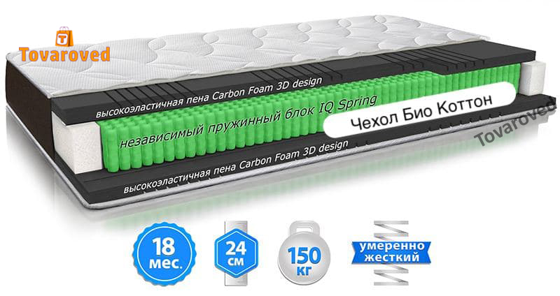 

Матрас ортопедический 180х190 Sleep&Fly ORGANIC Gamma