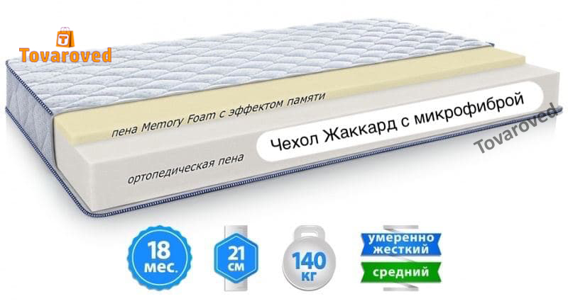 

Матрас ортопедический 80х200 Sleep&Fly Silver Edition OZON