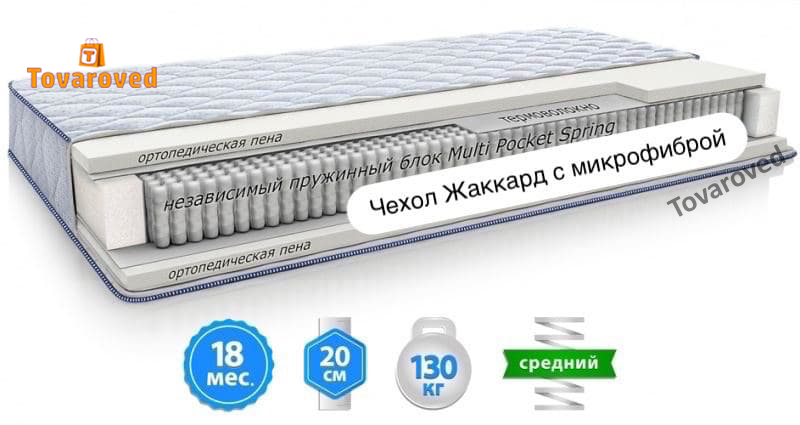 

Матрас ортопедический 80х200 Sleep&Fly Silver Edition CRYPTON