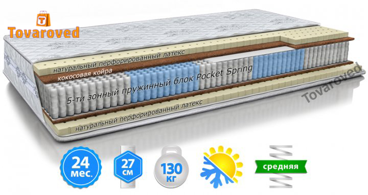 

Матрас ортопедический 80х200 Велам ДИАМАНТ