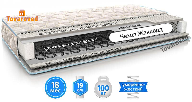 

Матрас двусторонний 120х190 EMM ЭКО 52