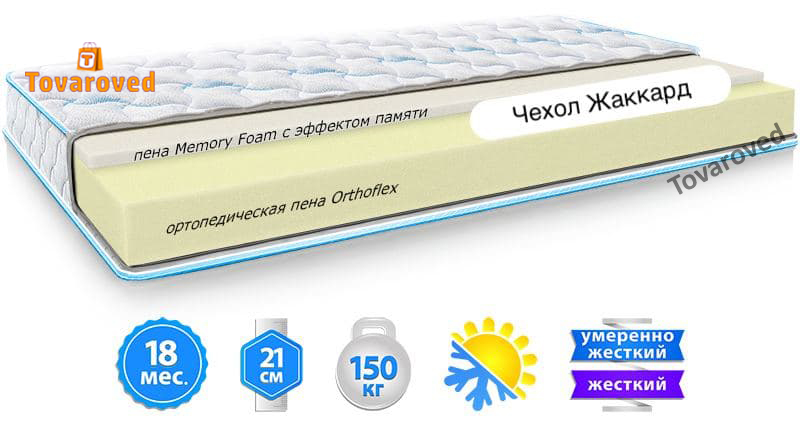 

Матрас ортопедический 120х190 Sleep&Fly COMBY NEW