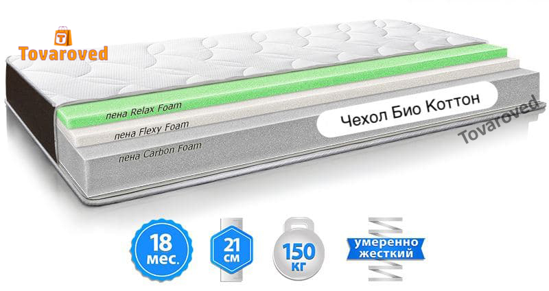 

Матрас ортопедический 80х200 Sleep&Fly ORGANIC Zeta