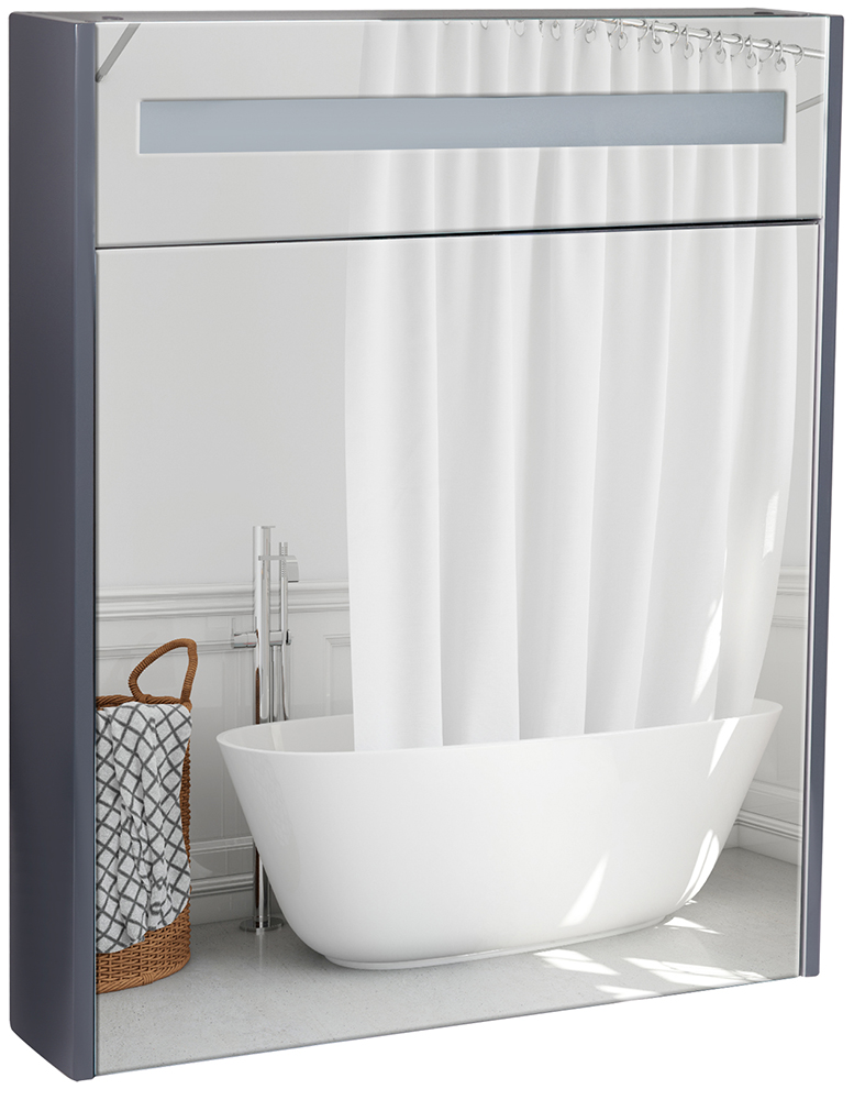 

Зеркальный шкаф QTAP Robin QT1377ZP6002G с подсветкой серый