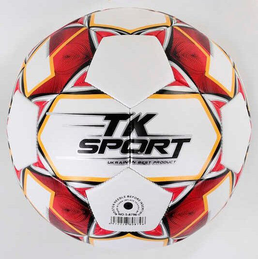 

Мяч футбольный TK SPORT C 44444 -Белый с красным