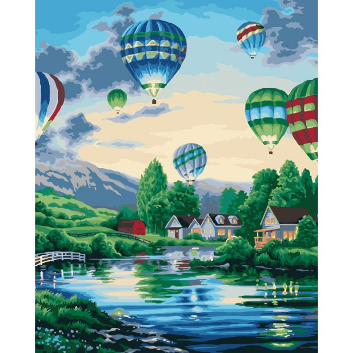 

Картина для рисования по номерам Идейка "Воздушные шары 2 " 40*50см KHO2221-RY