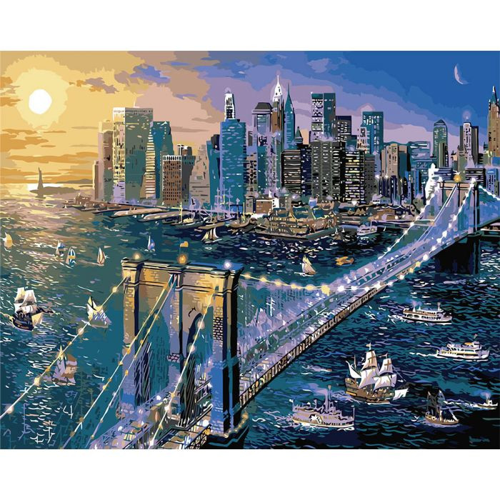 

Картина для рисования по номерам Идейка "Большое Яблоко" 40*50см KHO2170-RY