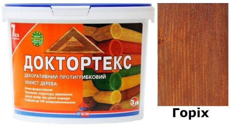 

Декоративный антисептический грунт-лак Ирком Доктортекс орех 3л