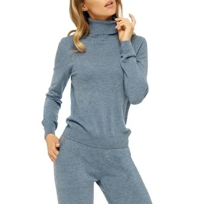 

Джемпер Marc & Andre гольф полуприталенного кроя  Голубой Cashmere Blend W20-00CH218, Джемпер Marc & Andre гольф полуприталенного кроя 38 Голубой Cashmere Blend W20-00CH218