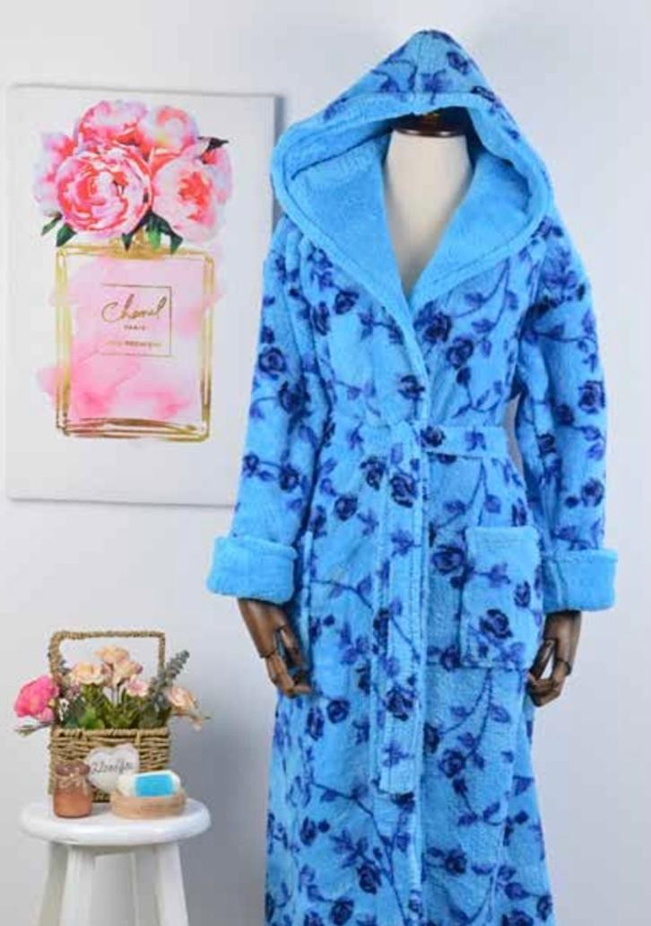 

Халат женский Massimo Monelli Веточка Синий, Халат женский Massimo Monelli Веточка Синий L/XL
