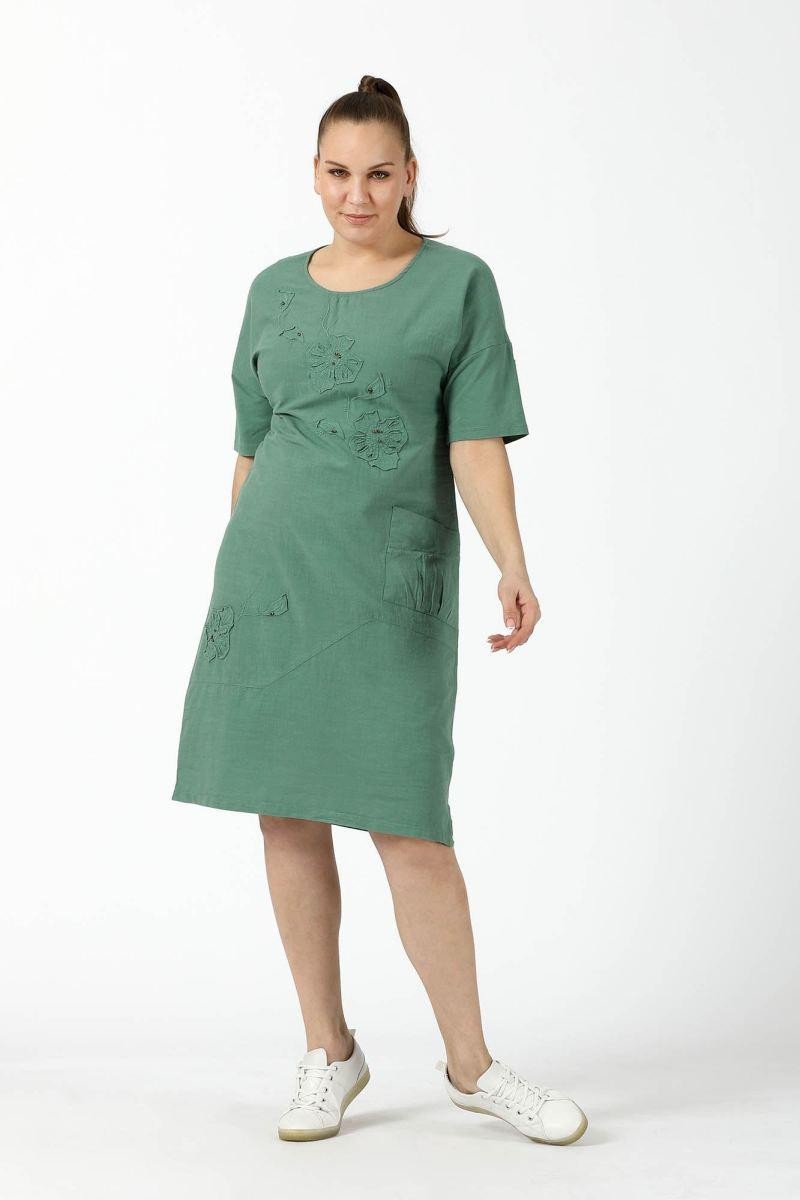 

Платье New Color 2890 зеленый 48