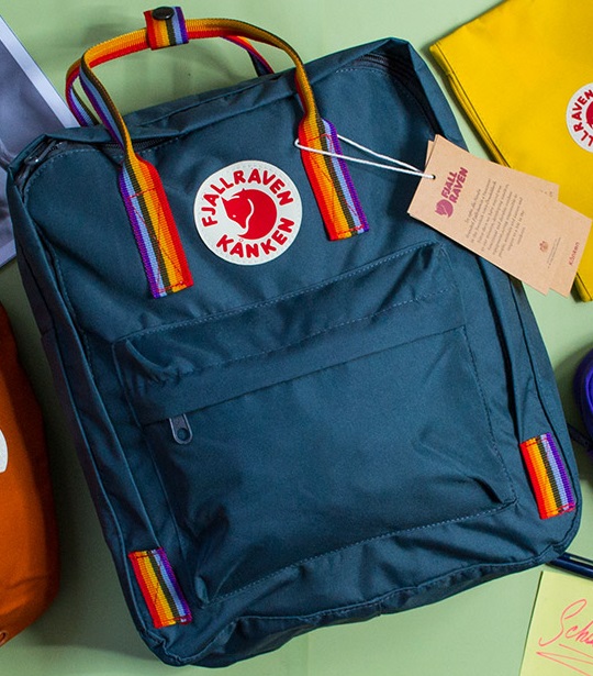 

Рюкзак Kanken Classic цвет бирюзовый с радужными ручками (23510-16SBR)