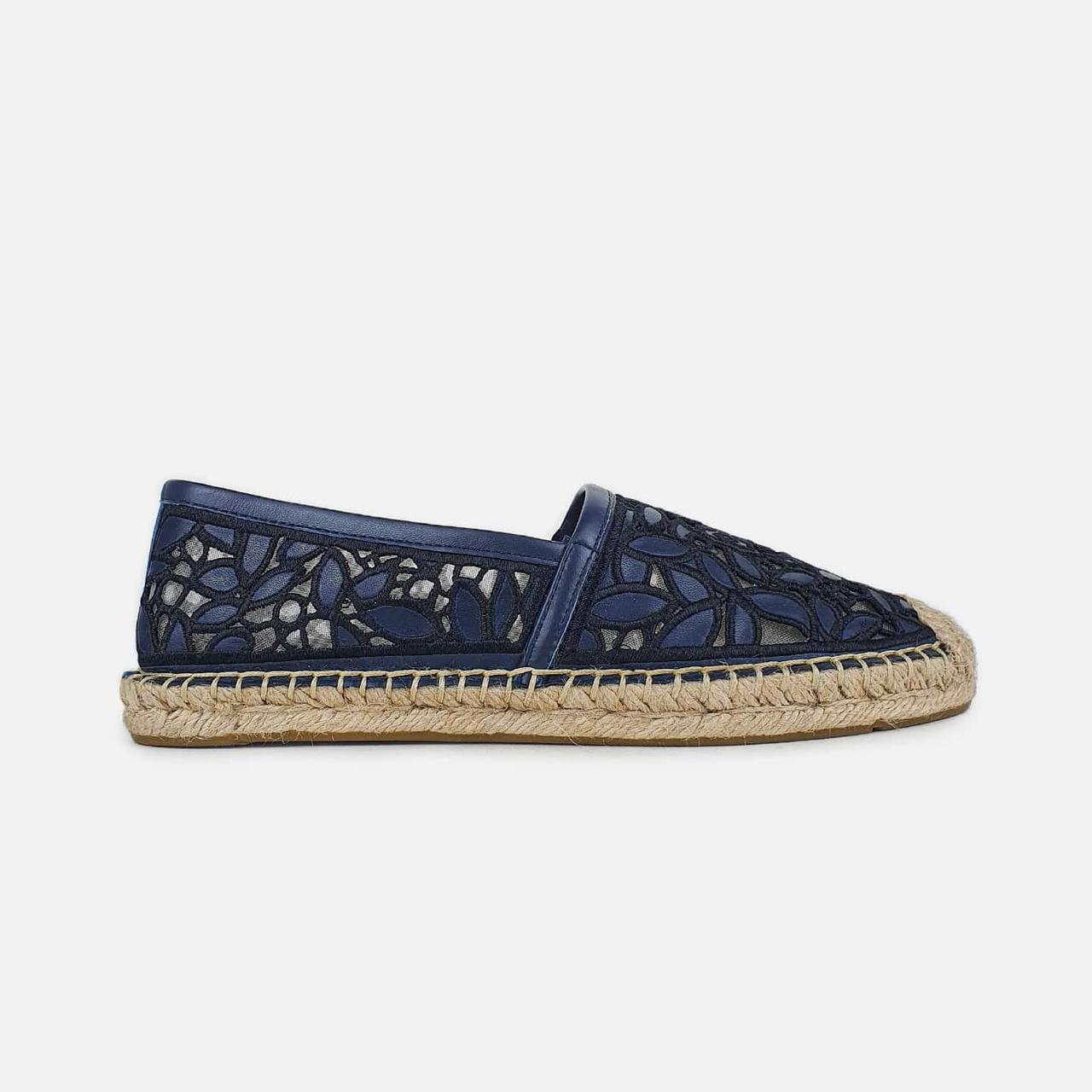 

Эспадрильи летние ажурные натуральная кожа на плоской подошве синие 38, Fashion, TB000001blue