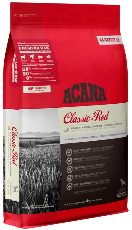 

Сухой корм ACANA Classic Red для собак всех пород и возрастов на основе красного мяса ягненка, говядины, свинины 340 г (a56134) (64992561345)