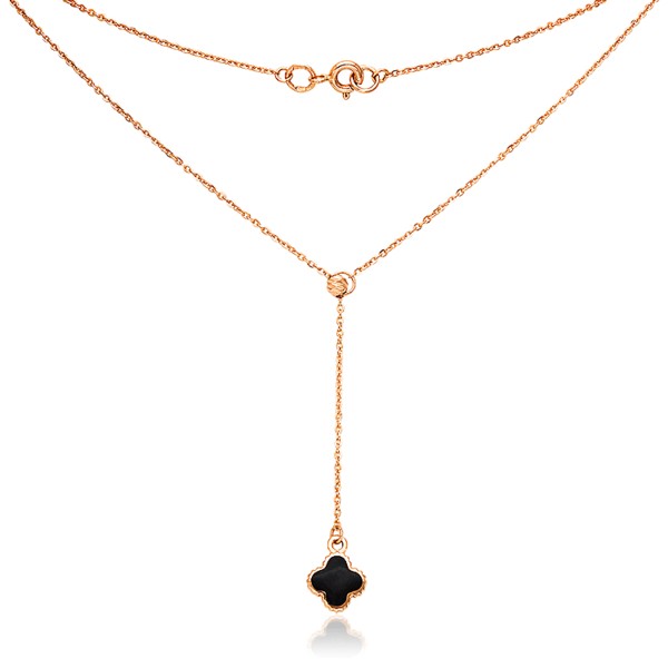 

Золотое колье Танго с подвеской в виде клевера в стиле VAN CLEEF