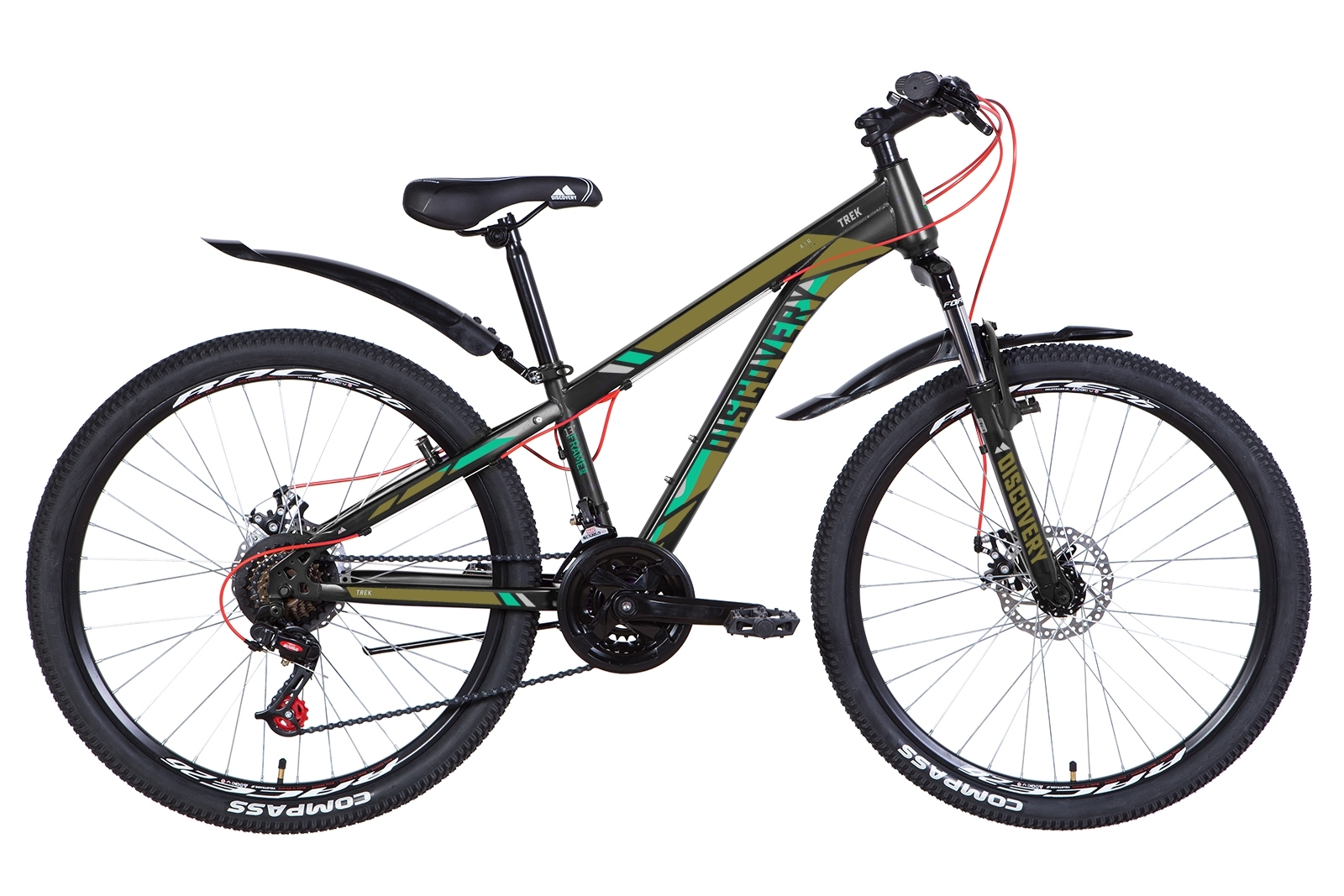 

Велосипед 26" Discovery TREK DD 13" черно-бирюзовый (м) 2021