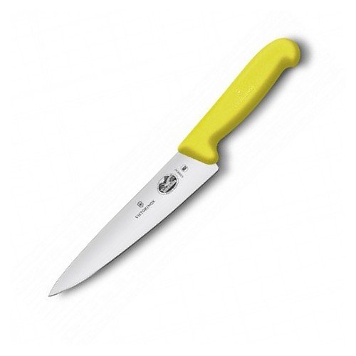 

Ніж кухонний Victorinox Fibrox Carving обробний 15 см жовтий (Vx52008.15)