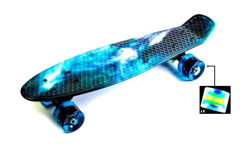 

Пенни борд, Penny Board "GALAXY" светящиеся колеса