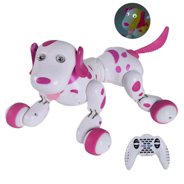 

Робот собака на радиоуправлении интерактивная Jia Yu Toy многофункциональная игрушка Бело-розовый (3104715)