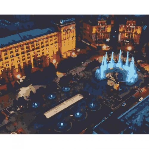 

Картина по номерам "Вечерний Киев"