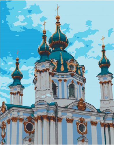 

Картина по номерам "Андреевская церковь"