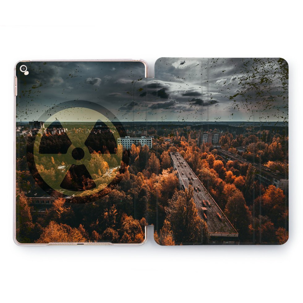 Чехол книжка, обложка для Apple iPad эпл айпад (Радиация, Припять) Air ...