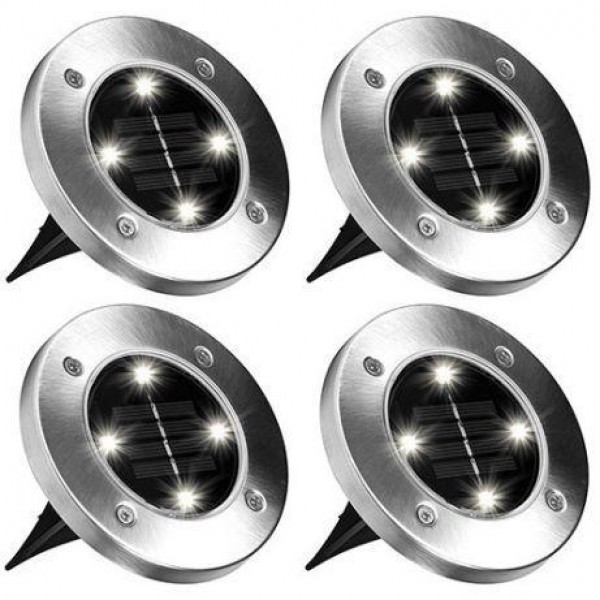 

Светильник на солнечной батарее Solar Фонарь Disk Lights Комплект 4 шт