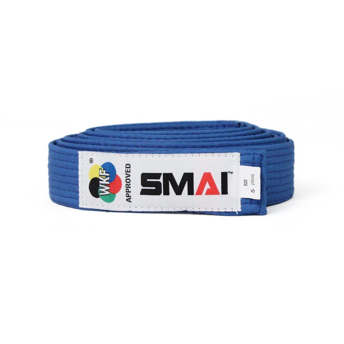 

Пояс для кимоно SMAI Deluxe WKF Approved Blue р. 280