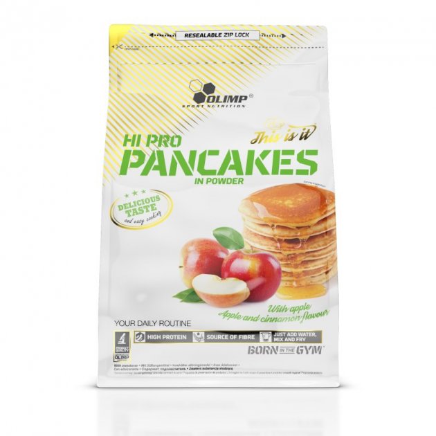 

Смесь для приготовления панкейков Olimp Hi Pro Pancakes in powder 900 грамм Яблоко Корица