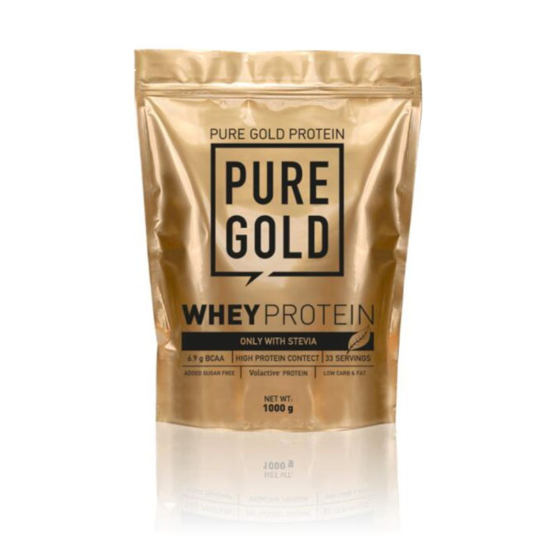 

Протеин Pure Gold Protein Whey Protein Stevia, 1 кг Клубника