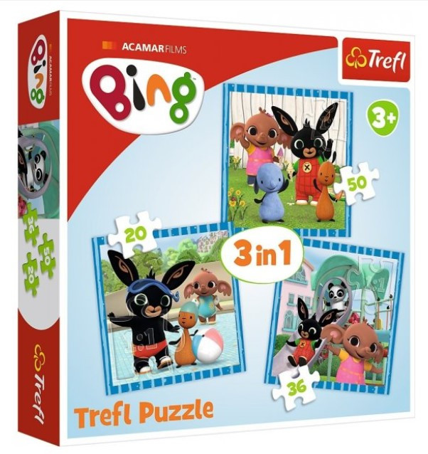 

TREFL Пазлы 3in1 Bing 34851