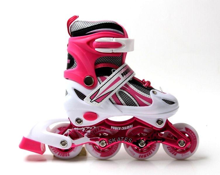 

Роликовые Коньки Детские Раздвижные Power Champs Pink размер 29-33 (SD 266482573-S)
