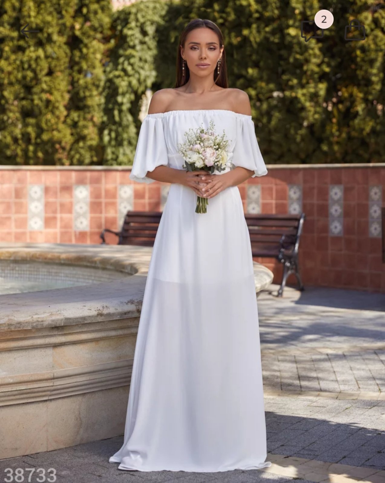 

Свадебное платье ANGEL FASHION DRESS BARBARA М белый