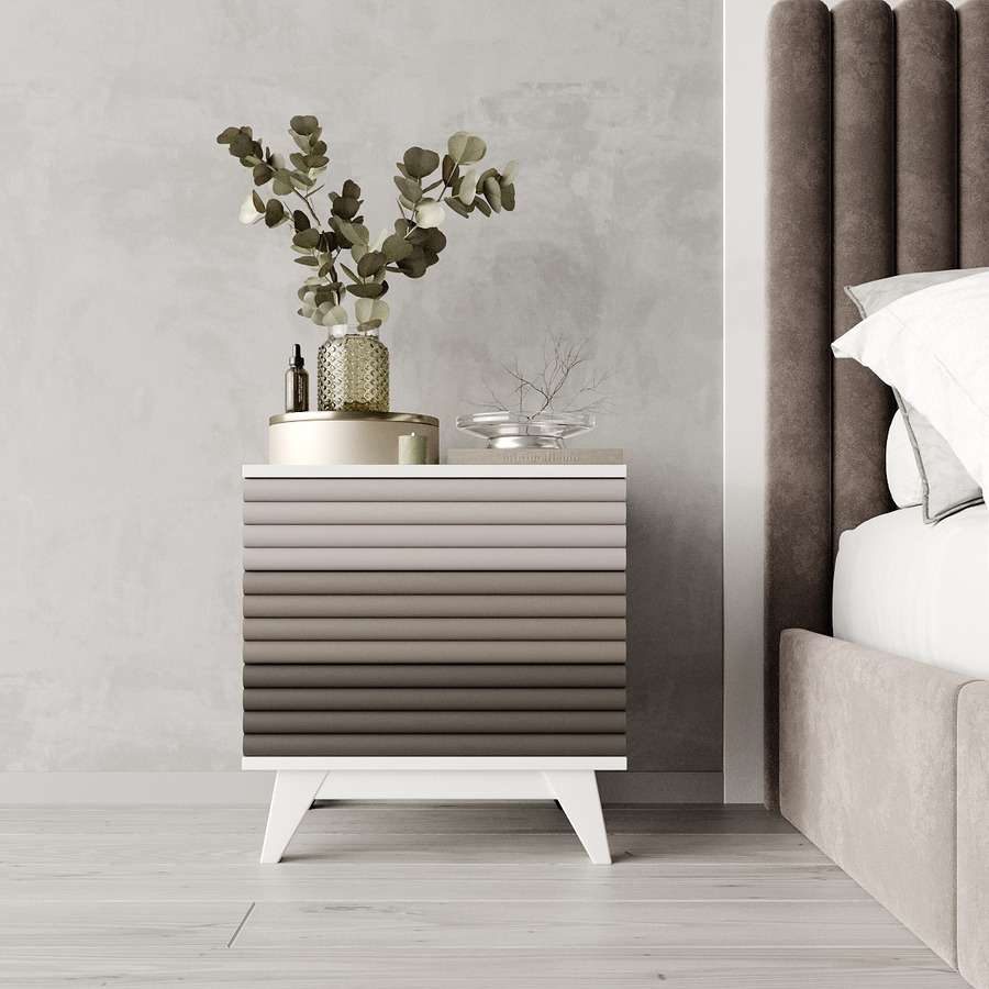 

Прикроватная тумба Fenster Компанит Белый/Какао