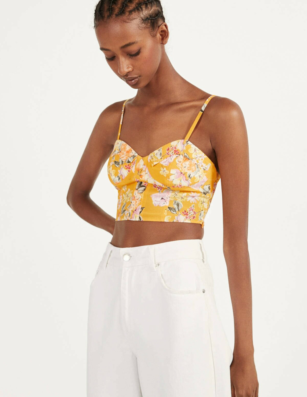 

Топ Bershka Ж1064747 (3041/692/300) цвет желтый M
