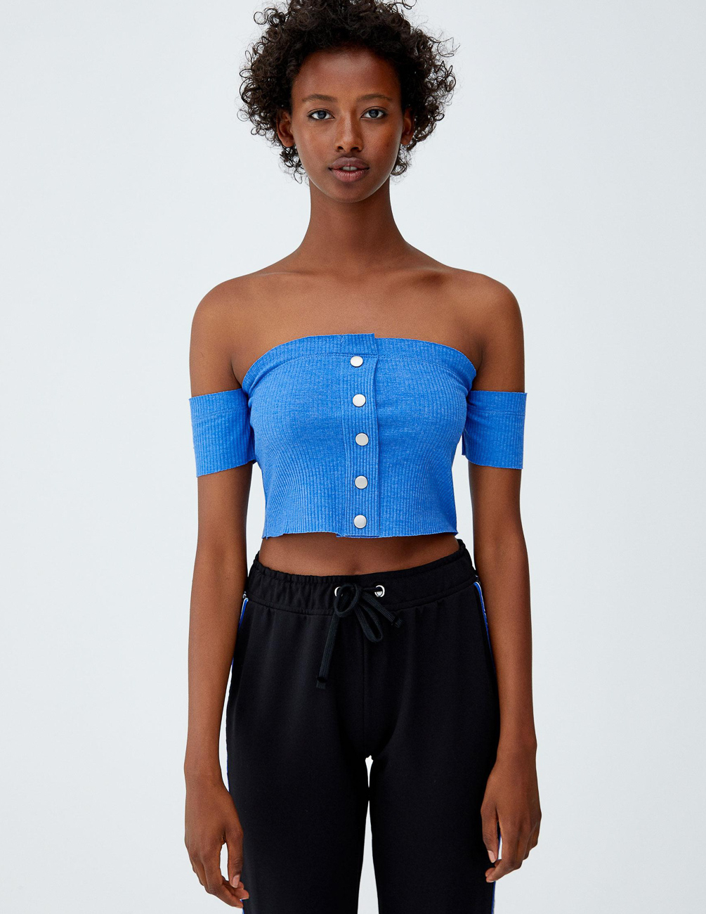 

Топ PULL & BEAR Ж1066915 (9238/369/420) цвет синий L