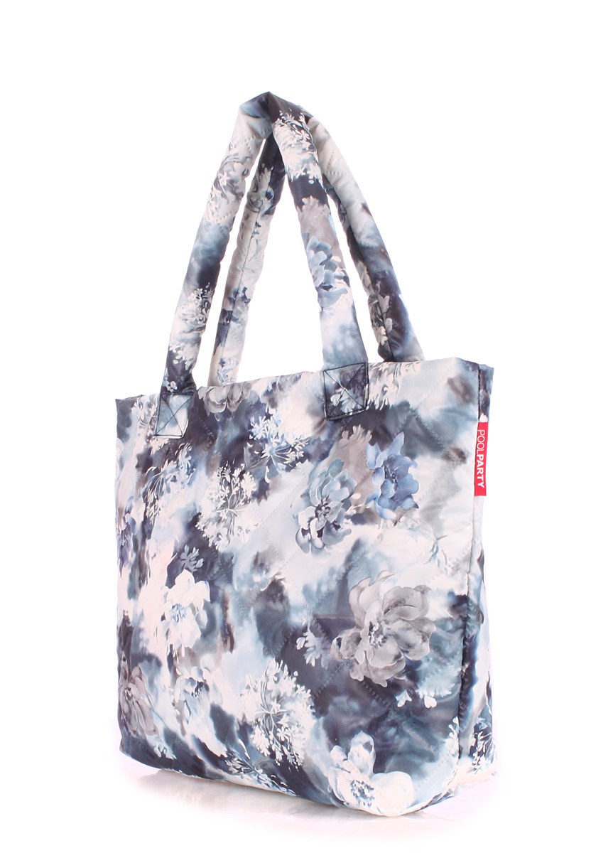 

Сумка женская дутая Poolparty с принтом Frostwork Grey (P-1270)