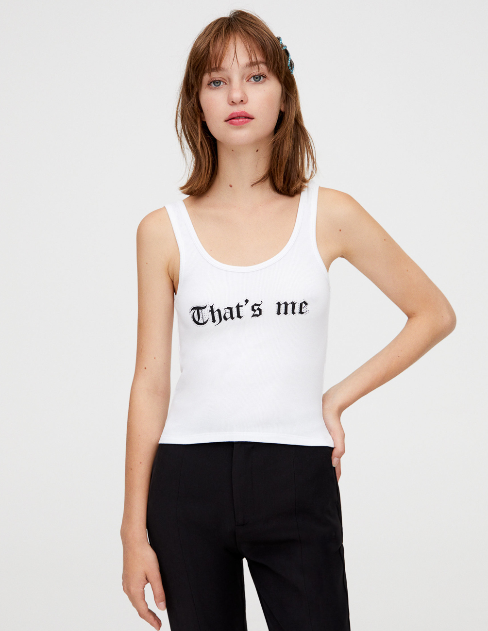 

Майка PULL & BEAR Ж1065678 (9242/333/250) цвет белый S