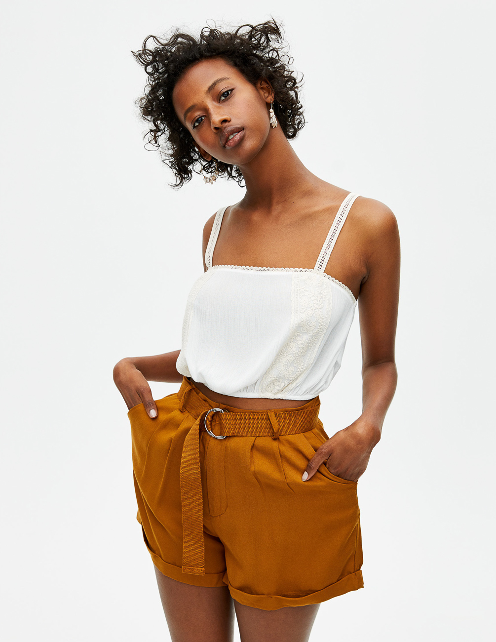 

Топ PULL & BEAR Ж1066924 (9474/335/805) цвет бежевый-белый M