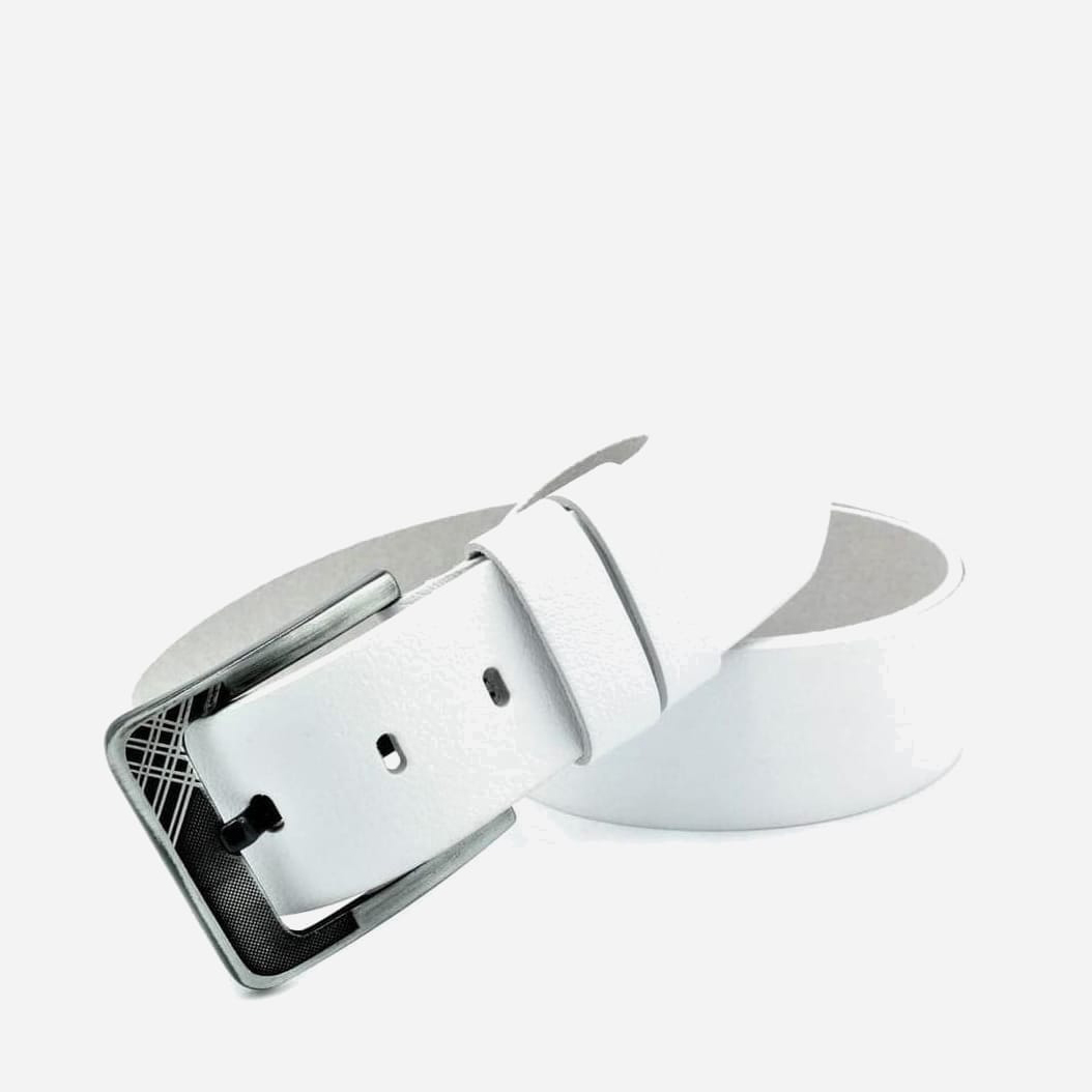 

Мужской ремень кожаный IBR mnw-45tur-022 115-125 см Белый