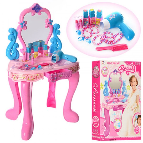 

Детский игровой набор, трюмо на ножках, для девочки Beauty 008-86, розовый