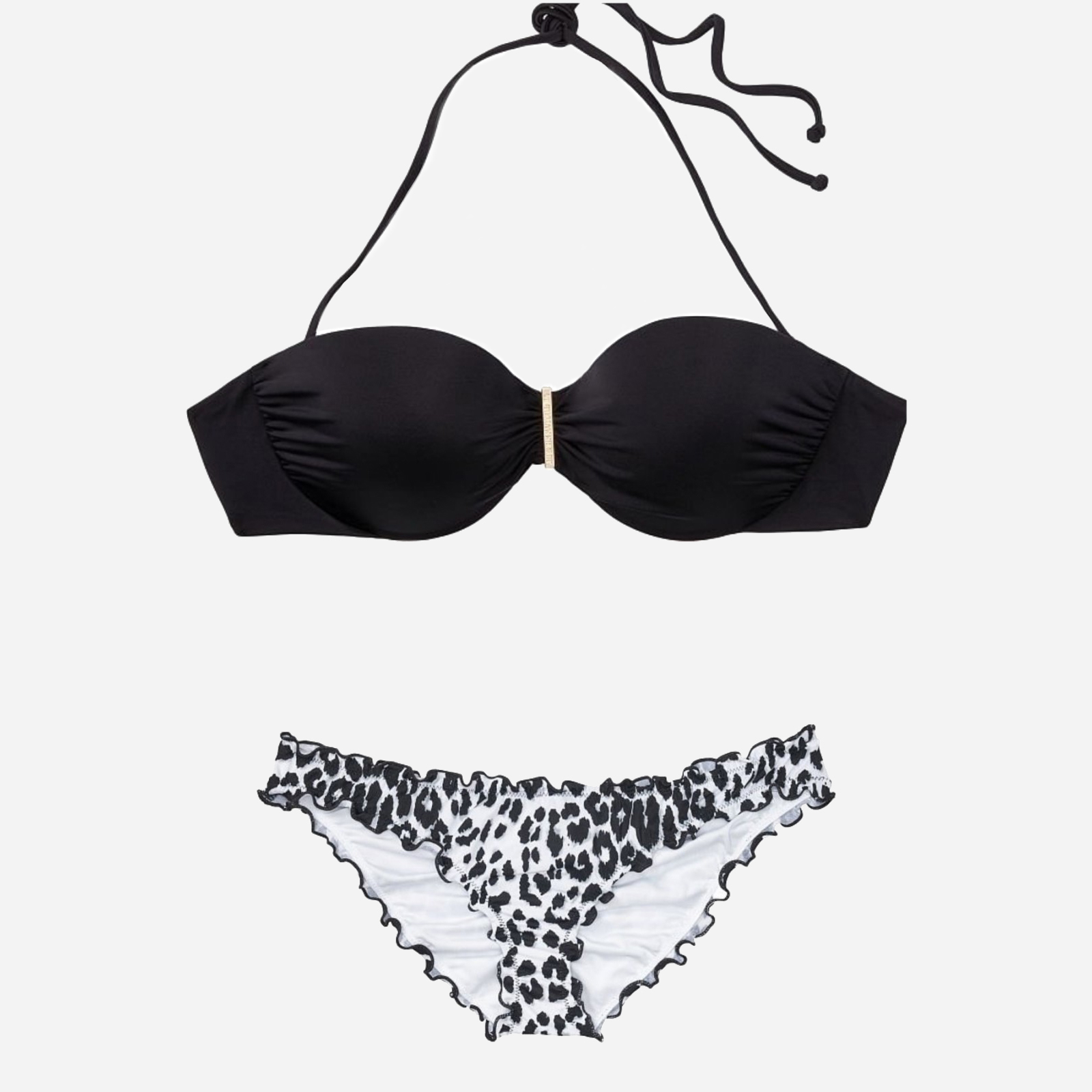 

Купальник раздельный женский Victoria's Secret 24076361 34B/S Белый/Черный