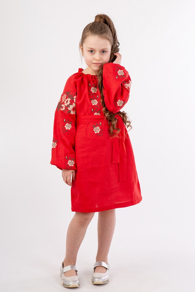 

Вишиванка Вол (cornett) Sg 003 льон 146 см червоний