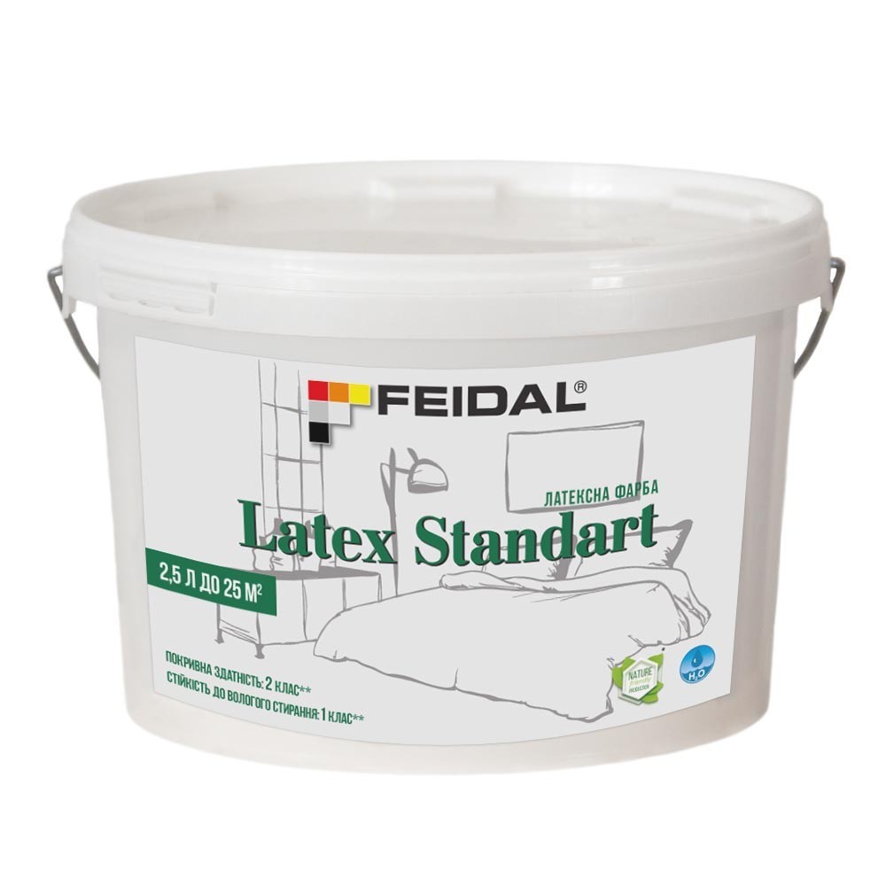 

Латексная краска 2,5л Feidal Latex Standart