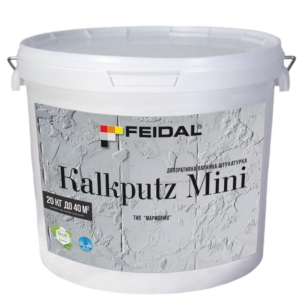 

Декоративная известковая штукатурка 20кг FEIDAL Kalkputz Mini